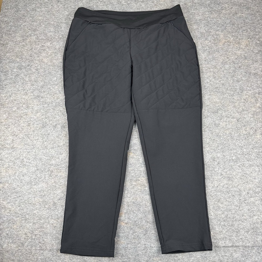 Adidas Quilted Pants Zip Pockets DZ6473 Black Mens‎ XL